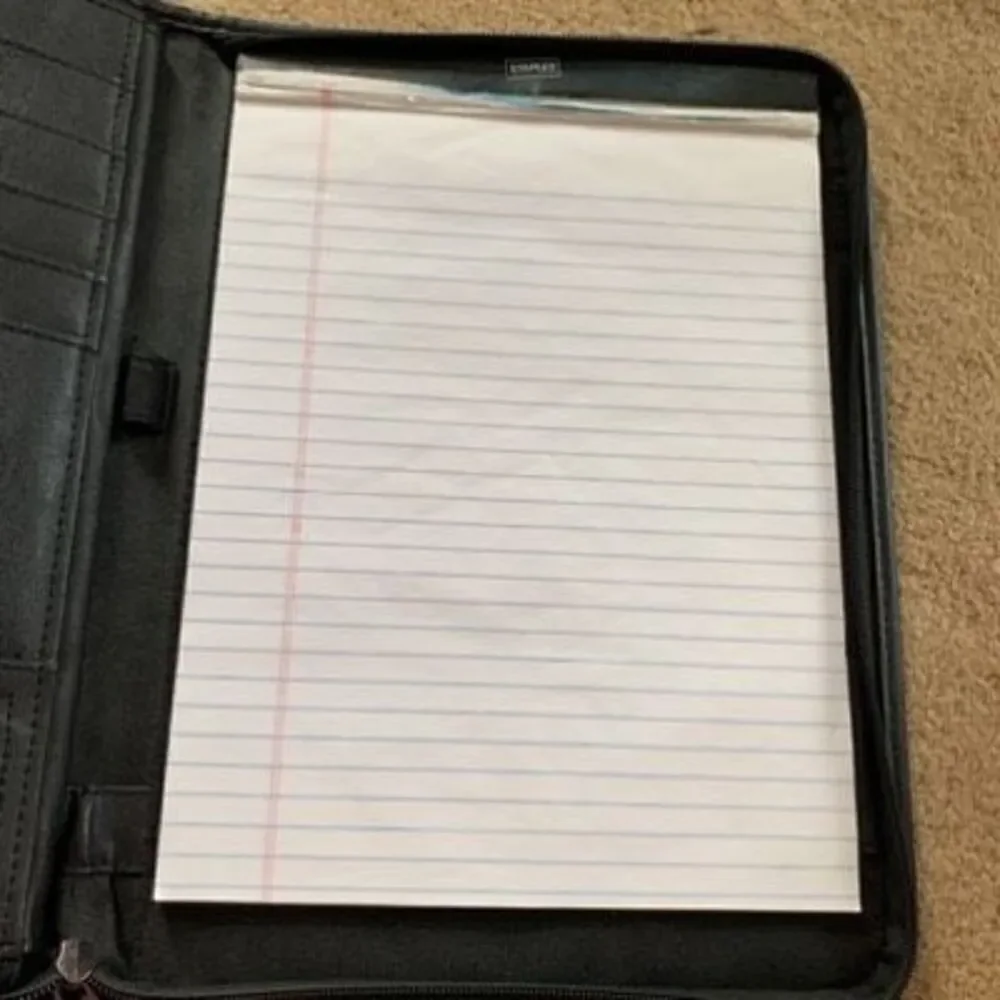 Erie Bearings 13” x 10” Black Faux Leather Portfolio